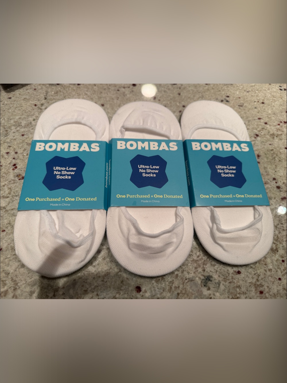 3 Pairs Bombas Women’s Ultra-Low No-Show Socks
